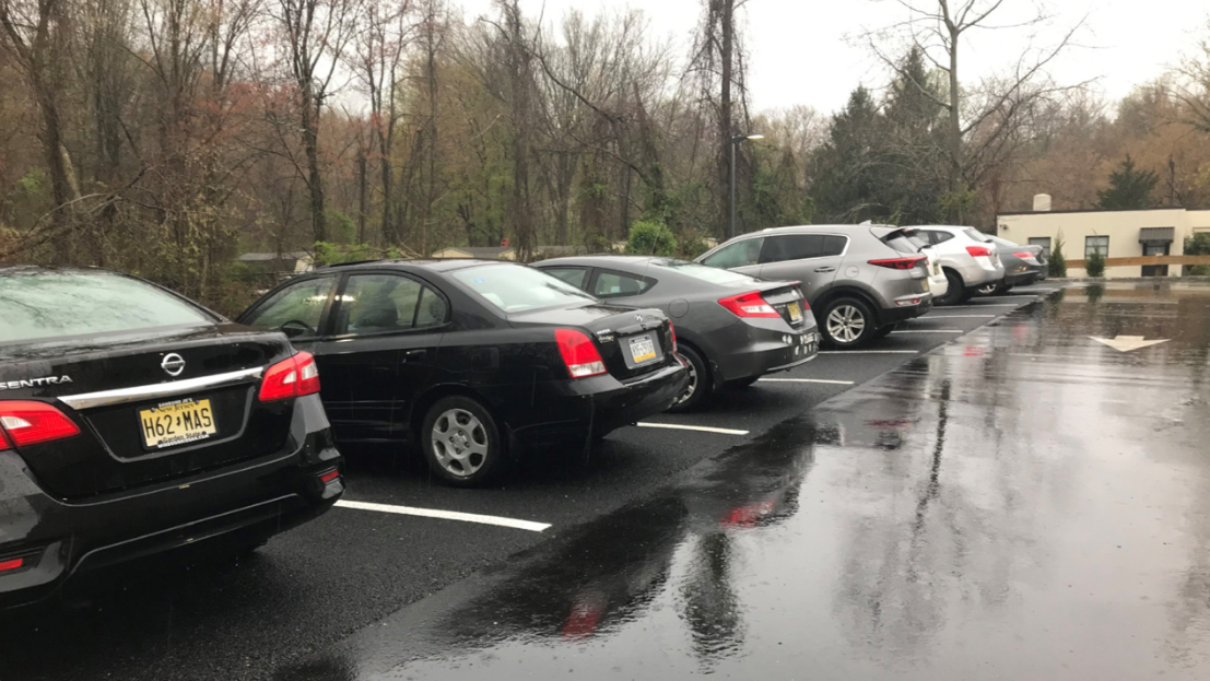 Pervious pavement in Princeton Bottle King Parking Lot